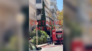 Ηράκλειο: Συναγερμός για φωτιά σε μπαλκόνι διαμερίσματος - Βίντεο 