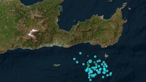 Συνεχίζεται η μετασεισμική ακολουθία μετά τα 5,7 Ρίχτερ ανοιχτά της Σητείας