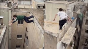 Γάλλος παρκουρίστας κάνει επικίνδυνα άλματα σε ταράτσες της Αθήνας και γίνεται viral - Βίντεο