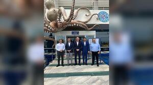 Επίσκεψη Καλαφάτη στο Ενυδρείο Κρήτης - Στο επίκεντρο τα έργα του ΕΛ.ΚΕ.Θ.Ε.