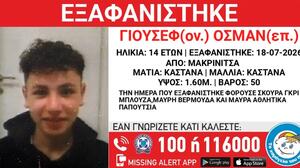 Εξαφάνιση 14χρονου από χώρο φιλοξενίας στη Μακρινίτσα - Η ανακοίνωση του «Χαμόγελου του Παιδιού»