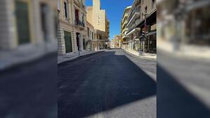 Ηράκλειο: Ολοκληρώθηκε, νωρίτερα, η ασφαλτόστρωση στην οδό Γιαμαλάκη