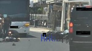 Σύγκρουση μηχανής με λεωφορείο στην Αγία Μαρίνα - Ένας τραυματίας