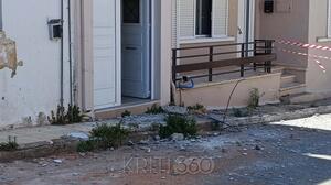 Χανιά: Έπεσαν τσιμέντα από πρόσοψη πολυκατοικίας