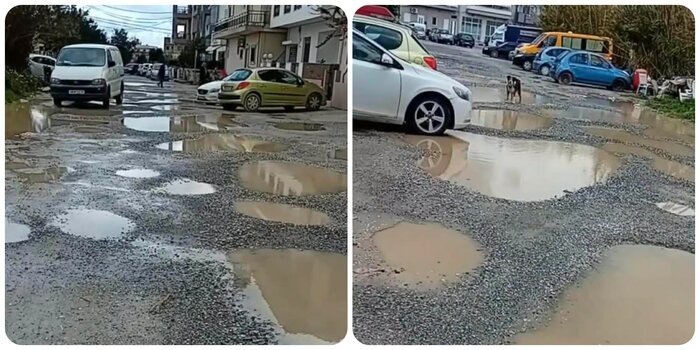 Μια... τυπική μέρα βροχής στην οδό Ανδρέα Εμπειρίκου