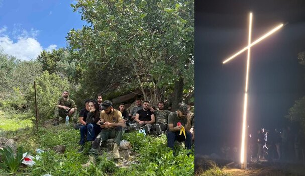 Ένας τεράστιος σταυρός φωτίζει με πίστη και αισιοδοξία τον Σκινιά!