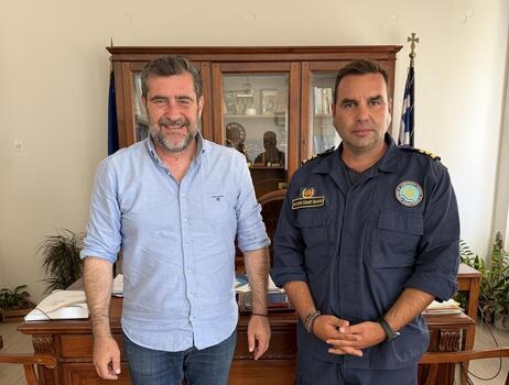 Λασίθι: Συνάντηση Αντιπεριφερειάρχη με τον νέο λιμενάρχη Σητείας