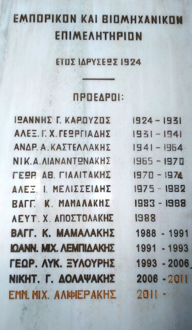 Μαρμάρινη στήλη επιμελητήριο Ηρακλείου