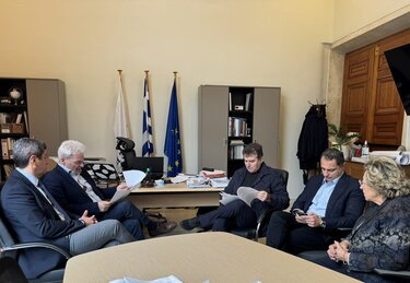 Στη Λότζια ο Μιχάλης Χρυσοχοΐδης - Είχε συνάντηση με τον Δημάρχο Ηρακλείου