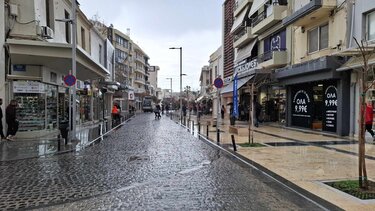 Βροχή, Κέντρο Ηρακλείου