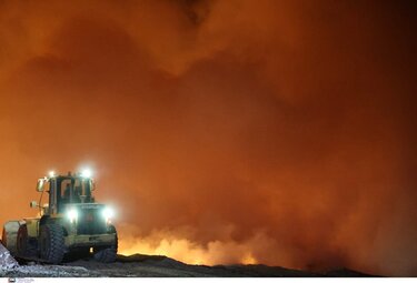 Φωτιά σε χώρο ταφής απορριμμάτων 