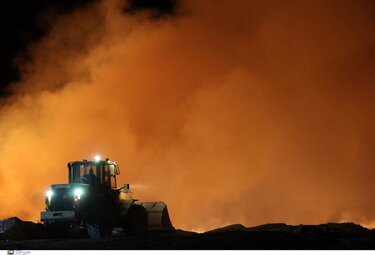 Φωτιά σε χώρο ταφής απορριμμάτων 