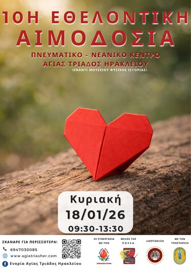 Εθελοντική Αιμοδοσία, Ενορία Αγίας Τριάδος