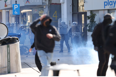 Συλλαλητήριο για τα Τέμπη: Φωτογραφίες από τα επεισόδια στο κέντρο του Ηρακλείου