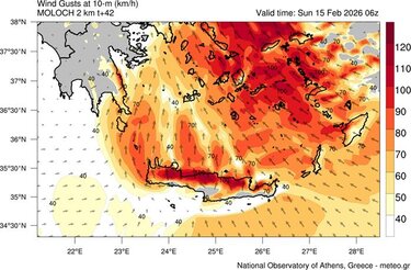 Κρήτη νοτιάδες χάρτης