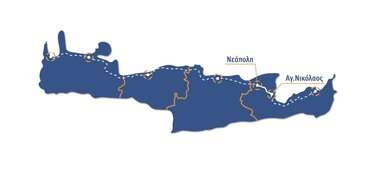 Χάρτης χωρίς τρένο στην Κρήτη 