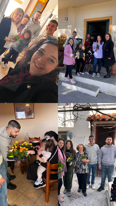 Πρόσφεραν λουλούδια σε όλες τις γυναίκες στο Καινούργιο Χωριό 