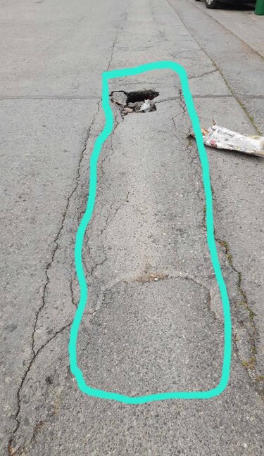 Καθιζηση, Δρόμος, Άγιος Ιωάννης Κνωσσού