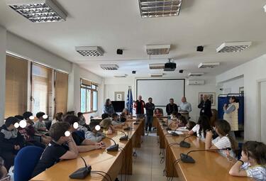 Μικροί μαθητές στο Δημαρχείο Βιάννου, είχαν συνάντηση με τον Δήμαρχο - Φωτογραφίες