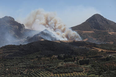 Απόκοσμος εικόνες από τη φωτιά στο Κουρταλιώτικο φαράγγι