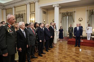 Η δεξίωση στο Προεδρικό Μέγαρο για την 52η επέτειο αποκατάστασης της Δημοκρατίας
