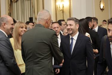 Η δεξίωση στο Προεδρικό Μέγαρο για την 52η επέτειο αποκατάστασης της Δημοκρατίας
