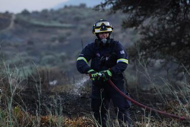 Νύχτα θρίλερ στην Αγία Γαλήνη - Οι φλόγες κατεβαίνουν από το βουνό, άνιση η μάχη με τους ανέμους