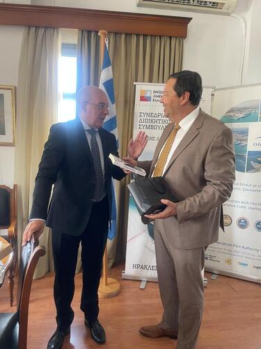 Εθιμοτυπική επίσκεψη του Πρέσβη της Ιταλίας στον Οργανισμό Λιμένος Ηρακλείου 