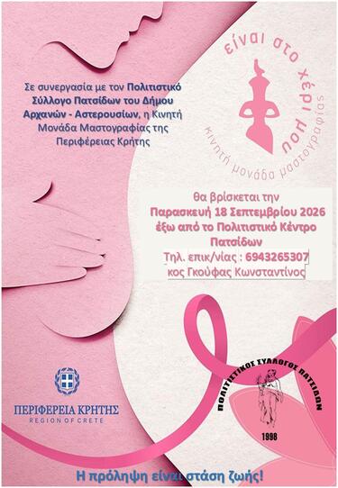 Στις Πατσίδες η Κινητή Μονάδα Μαστογραφίας