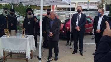 Στη θεμελίωση του δημαρχείου Σητείας ο Μ. Θραψανιώτης