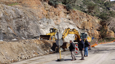 Στα έργα αποκατάστασης στο Σφηνάρι ο δήμαρχος Κισσάμου