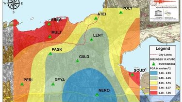 Η κατανομή της σεισμικής επιτάχυνσης στα Χανιά μετά τα 4 Ρίχτερ