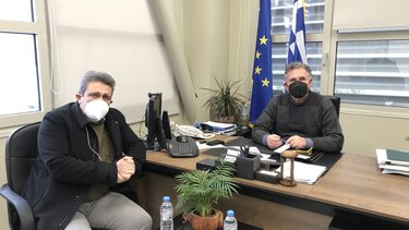 Επαφές Ηγουμενίδη, με επίκεντρο τα θέματα των σεισμόπληκτων
