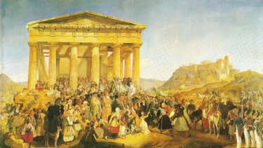 Το 1838 και με βασιλικό διάταγμα καθιερώνεται ο εορτασμός της 25ης Μαρτίου την συγκεκριμένη ημερομηνία!