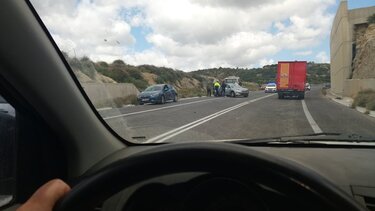 Τροχαίο ατύχημα στην Εθνική Οδό - Προσοχή στους οδηγούς