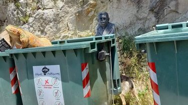 Μία προτομή ... στα σκουπίδια!