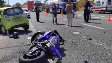 Σοβαρό τροχαίο με μηχανή στον κόμβο της Σούδας