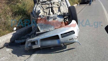 Το ένα μετά το άλλο τα τροχαία στην Κρήτη! Τούμπαρε αυτοκίνητο μετά από σύγκρουση!