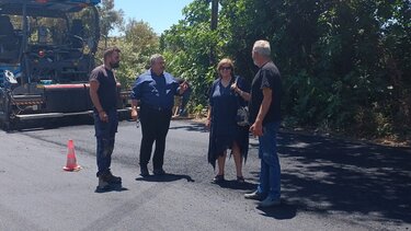 Ο Αντιπεριφερειάρχης Χανίων στα έργα βελτίωσης του επαρχιακού οδικού Αλικιανός-Φουρνέ-Ομαλός