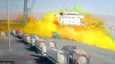 Δεκατρείς νεκροί από τη διαρροή χλωρίου σε λιμάνι της Ιορδανίας 