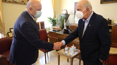 Συνάντηση του Δημάρχου Ηρακλείου με τον Πρόεδρο της Eurobank Γιώργο Ζανιά