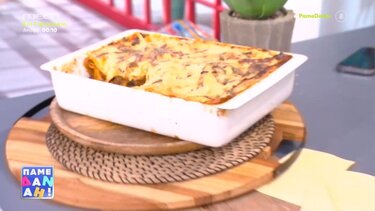 Ο Τίμος Ζαχαράτος μάς φτιάχνει λαζάνια με μελιτζάνες και τυριά!