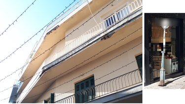 Μπαλκόνια αιωρούνται, φωτιστικά γέρνουν!