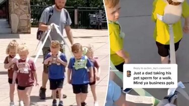 Σάλος με βίντεο που δείχνει πατέρα να έχει δεμένα τα παιδιά του με λουριά