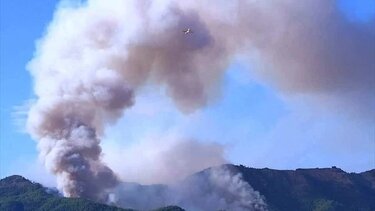 Σε ύφεση η πυρκαγιά στην Λεύκη Θάσου - Τι λέει ο ΥΕΘΑ