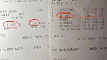 Η απάντηση του εστιάτορα στη Θεσσαλονίκη που χρεώνει το… παγάκι: «Είναι ειδικό αυτό, έχει μεγαλύτερη διάρκεια»