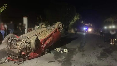 Σοβαρό τροχαίο τη νύχτα - Τούμπαρε αυτοκίνητο