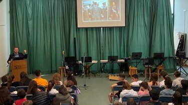 Ο Γιάννης Χαραλαμπίδης στο Παγκρήτιο Εκπαιδευτήριο για την Ημέρα Γραμμάτων και Τεχνών 