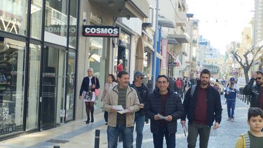 Περιοδεία κλιμακίου του ΚΚΕ στο κέντρο του Ηρακλείου