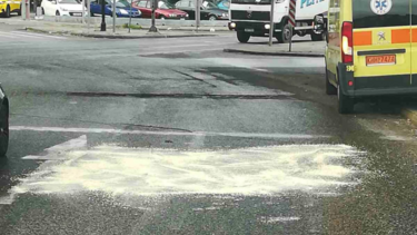 Τα λάδια στο οδόστρωμα σήμαναν "συναγερμό"